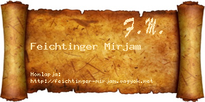 Feichtinger Mirjam névjegykártya